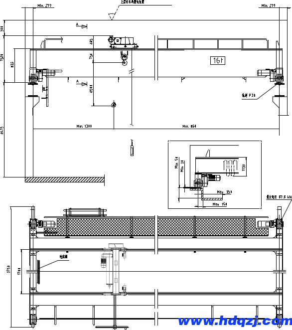 LH型歐式電動葫蘆橋式起重機 LH型歐式電動葫蘆橋式起重機