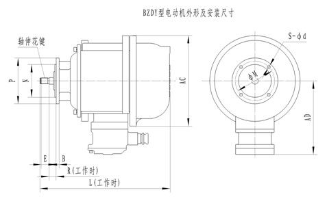 主要性能參數及安裝尺寸: 主要性能參數及安裝尺寸:
