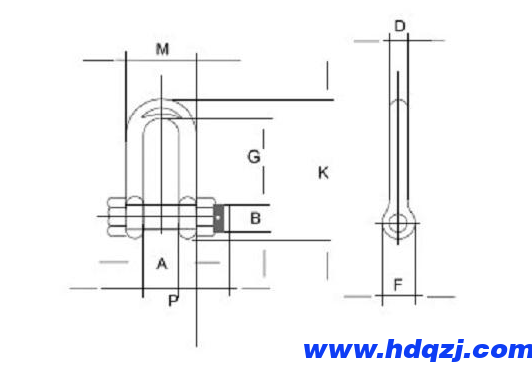 D型卸扣G2150 D型卸扣G2150
